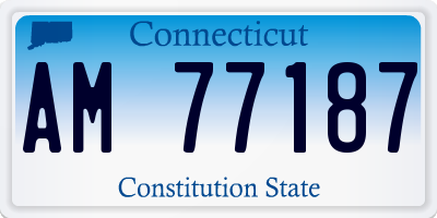 CT license plate AM77187