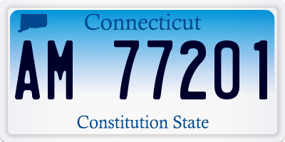 CT license plate AM77201