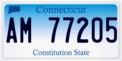CT license plate AM77205