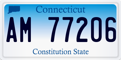 CT license plate AM77206