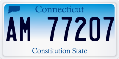 CT license plate AM77207