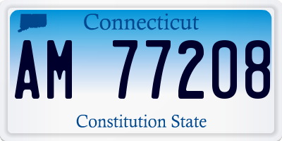CT license plate AM77208