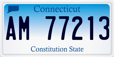 CT license plate AM77213