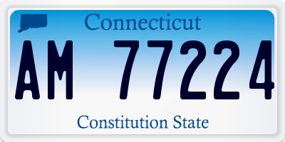 CT license plate AM77224