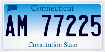 CT license plate AM77225