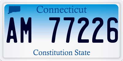 CT license plate AM77226