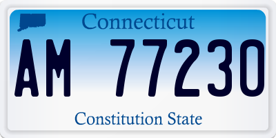 CT license plate AM77230