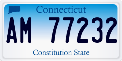 CT license plate AM77232