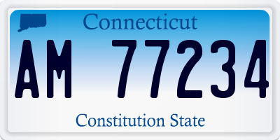 CT license plate AM77234