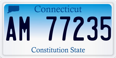 CT license plate AM77235