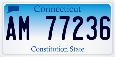 CT license plate AM77236