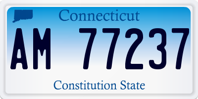 CT license plate AM77237