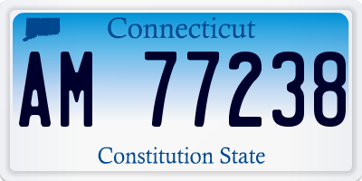 CT license plate AM77238
