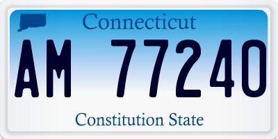 CT license plate AM77240