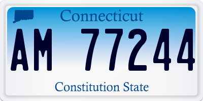 CT license plate AM77244