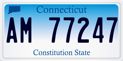 CT license plate AM77247