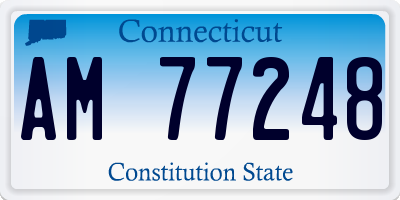CT license plate AM77248