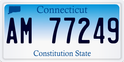 CT license plate AM77249