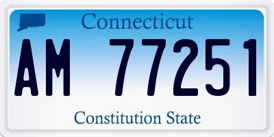 CT license plate AM77251
