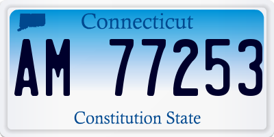 CT license plate AM77253