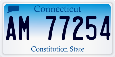 CT license plate AM77254