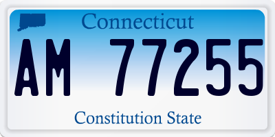 CT license plate AM77255