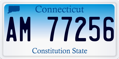 CT license plate AM77256