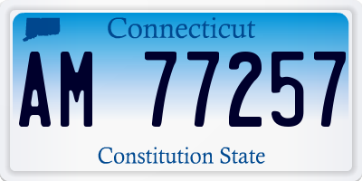 CT license plate AM77257