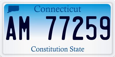 CT license plate AM77259