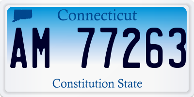 CT license plate AM77263
