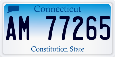 CT license plate AM77265