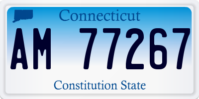 CT license plate AM77267