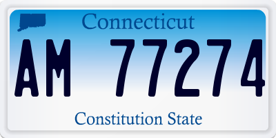CT license plate AM77274