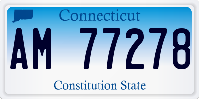 CT license plate AM77278