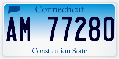 CT license plate AM77280