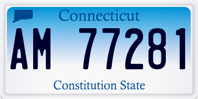 CT license plate AM77281