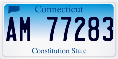 CT license plate AM77283