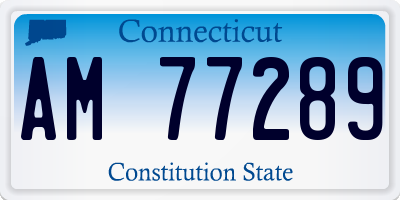 CT license plate AM77289