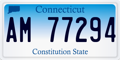 CT license plate AM77294