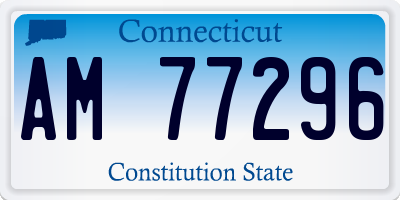 CT license plate AM77296