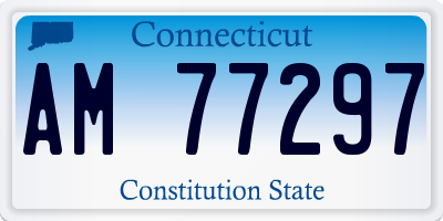 CT license plate AM77297