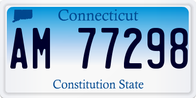 CT license plate AM77298
