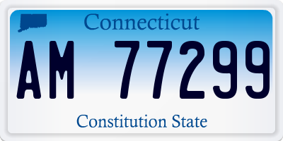CT license plate AM77299