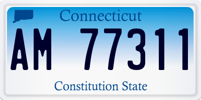 CT license plate AM77311