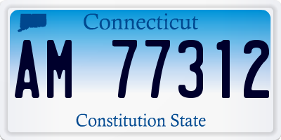CT license plate AM77312
