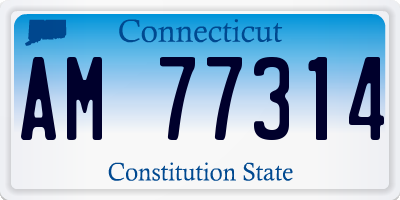 CT license plate AM77314