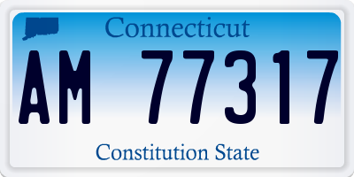 CT license plate AM77317