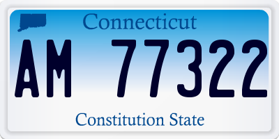 CT license plate AM77322