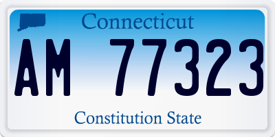 CT license plate AM77323