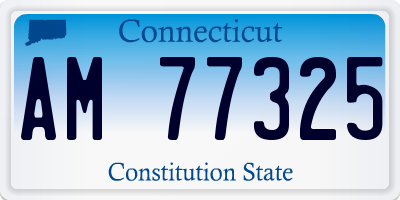 CT license plate AM77325